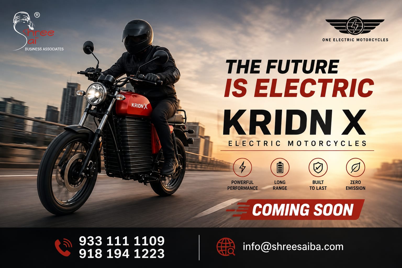 Kridn X – The future is electric. Coming soon.